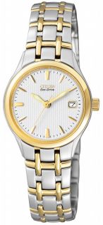 Citizen Eco-Drive naistekäekell kahevärvilisest terasest kuupäevaga | EW1264-50A