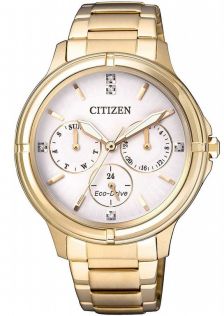 Citizen Eco-Drive naiste käekell Swarovski kristallide ja multifunktsiooniga | FD2032-55A
