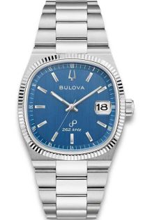 Retro inspireeritud meeste käekell Bulova sinise sihverplaadiga ja kõrgtäpsusega kvartsmehhanism - Super Seville Collection | 96B440
