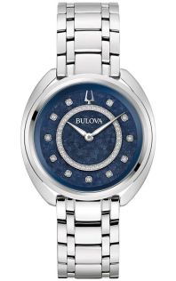 Bulova Duality naistekäekell sinise Denchu sihverplaadi ja ehtsate teemantidega | 96X160