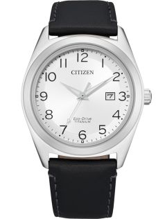 Citizen Eco-Drive Titanium meeste käekell nahkrihmaga | AW1640-16A