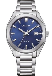 Citizen Eco-Drive meeste käekell terasest | 38mm õhuke disain sinise päikesekiire sihverplaadiga | BM7620-83L