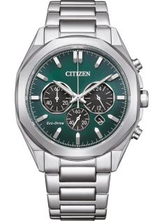 Citizen Eco-Drive kronograaf terasest B620 kellamehhanismiga ja rohelise sihverplaadiga | CA4590-81X