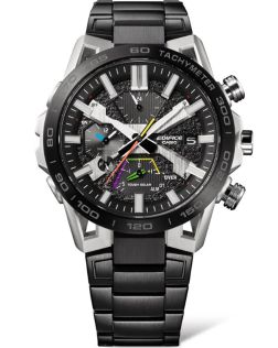 Formula 1 võidusõidust inspireeritud musta safiiriga Bluetooth kronograaf | EQB-2000DC-1AER