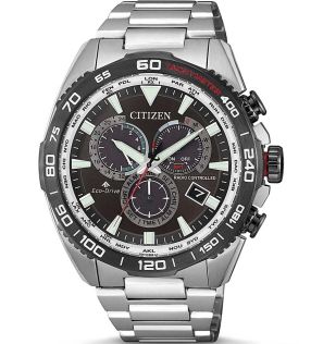 Citizen Promaster Land kronograaf raadiojuhtimisega | Eco-drive maailmaaeg kell igavese kalendri ja tahhümeetriga | CB5036-87X