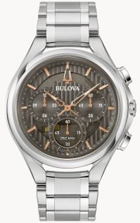 Bulova CURV kronograaf meeste kell halli sihverplaadiga ja kõrge täpsusega mehhanismiga | 96A298