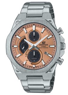 Ultraõhuke vaskse sihverplaadiga päikesepatareiga Edifice kell safiirkristalliga | EFS-S570D-5AUEF