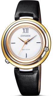 Citizen Eco-Drive naiste käekell ehtsa teemandi ja safiirkristalliga | EM0656-15A