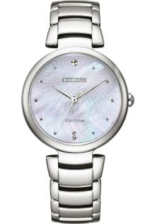 Citizen Eco-Drive naistekäekell pärlmutterkettaga ja terasdisainiga | EM0850-80D