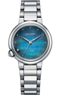 Citizen Eco-Drive naistekäekell teemantide ja türkiissinise pärlmutterkettaga | EM0910-80N