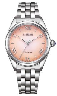 Citizen Eco-Drive naiste käekell roosa sihverplaadi ja rooma numbritega | EM1140-80X