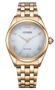Citizen Eco-Drive naiste kell heleda rohelise sihverplaadi ja roosakuldse värvi terasrihmaga | EM1143-81X
