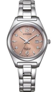 Citizen Eco-Drive naiste käekell Super Titaniumis pruuni sihverplaadiga | EW2601-81Z