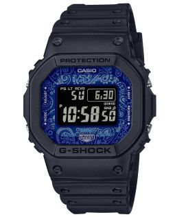 Paisley mustriga G-SHOCK sinise digitaalekraaniga päikeseradio Bluetooth kell | GW-B5600BP-1ER