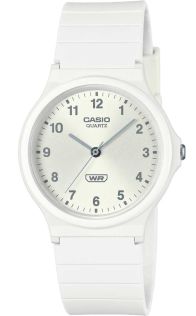 Valge minimalistlik biopõhine analoogkell Casio sihverplaadiga | MQ-24B-7BEF