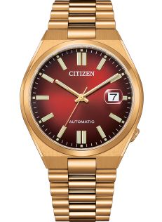 Citizen Tsuyosa automaatne meeste käekell punase sihverplaadiga | Roosakullaga kaetud elegants 40-tunnise käiguvaruga | NJ0153-82X