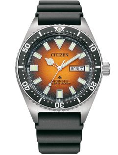 Citizen Promaster Marine automaatne sukeldumiskell | Oranž sihverplaat koos päeva/kuupäevaga | NY0120-01Z