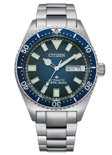 Citizen Promaster automaatne sukeldumiskell sinise sihverplaadi ja terasrihmaga | NY0129-58L
