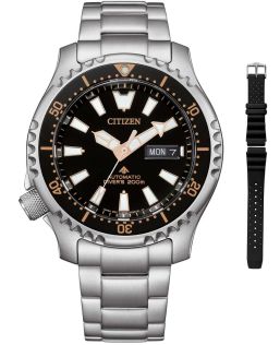 Citizen Promaster Fugu automaatne sukeldumiskell | Must sihverplaat koos käepidemega bezel | NY0160-66E