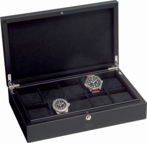 Beco Beco Castle watch collector's box for 10 watches, matt black, black lining