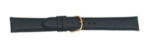 Falkenlund Deluxe Beco Watch Strap Nappa Black Calf Leather 18mm Gold Plated Buckle 660118G