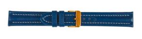 Falkenlund Deluxe Beco 20mm Watch Strap Arizona Sport Blue Gold Buckle 682720G