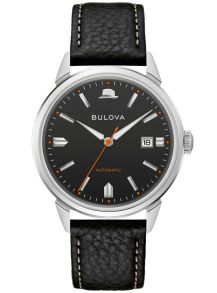 Bulova Frank Sinatra Summer Wind automaatkell musta sihverplaadi ja nahkrihmaga | 96B381