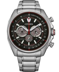 Citizen Eco-Drive kronograaf terasest | Racing disain tahhomeetriga | CA4561-89E