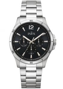 Inex Mens Day Date Steel Black 40mm