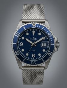 Inex Mens Sporty Blue Mesh 40mm