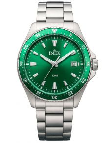 Inex Mens 100m Sport Steel Green 38mm