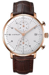 Aistrup AIW8602 Classic Infinity Chronograph meeste käekell valge sihverplaadi ja roosakuldsete detailidega | AIW8602