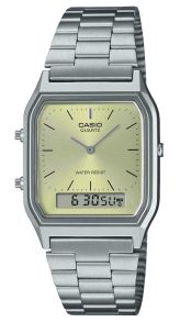 Unisex kahe ekraaniga Casio kell päikesekiire sihverplaadi ja roostevaba korpusega | AQ-230A-9AMQYES