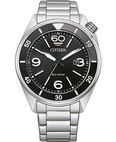 Citizen Eco-Drive meeste käekell roostevabast terasest J810 mehhanismiga ja pöörleva bezeliga | AW1710-80E