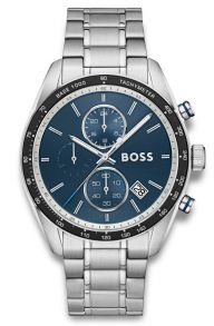 BOSS Mens Steel Blue Chronograph 46mm