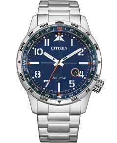 Citizen Eco-Drive piloodikell roostevabast terasest E111 mehhanismiga ja kompassirõngaga | BM7550-87L