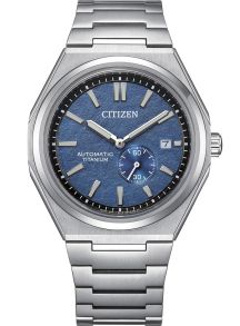 Citizen Super Titanium automaatne meeste käekell | Sinine sihverplaat väikese sekundiosutiga | NJ0180-80L