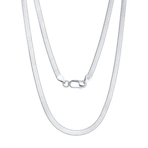 Carrie Taylor 45cm Herringbone Silver Necklace 3mm CTJ55