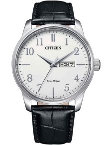 Citizen Eco-Drive meeste käekell kuupäeva ja nahkrihmaga | Klassikaline disain Eco-Drive'iga | BM8550-14A