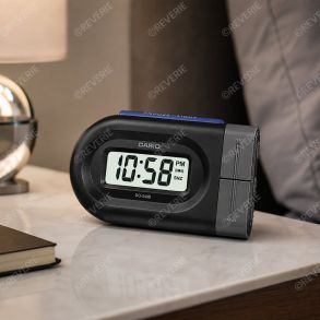LED-taustvalgustusega digitaalne äratuskell mustas korpuses | DQ-543B-1EF