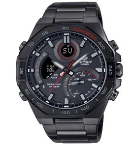 Edifice Racing Black Watch päikesepatareiga Bluetooth-taimer kaheksanurkse tööriistast inspireeritud disainiga | ECB-950DC-1AEF