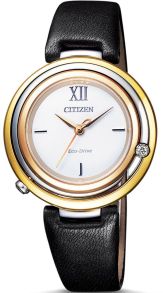Citizen Eco-Drive naiste käekell ehtsa teemandi ja safiirkristalliga | EM0656-15A
