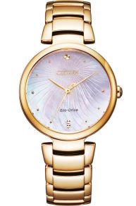 Citizen Eco-Drive naistekäekell roosakullaga pärlmutterkettaga | EM0853-81Y