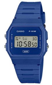 Sinine ökosõbralik F-91WB Casio digitaalne kell biovaigust rihmaga | F-91WB-2A1EF