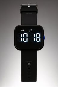 Fibex 16 Alarms Vibrating & Acustic Reminder Watch - Black