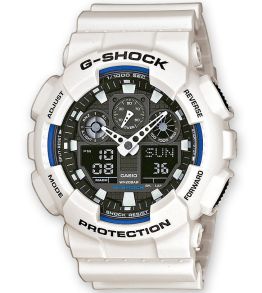 G-Shock professionaalne analoog-digitaalkell valge sihverplaadiga | GA-100B-7AER