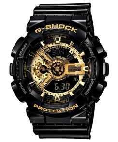 Must ja kuldne G-Shock digitaalne kell | GA-110GB-1AER