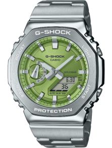 Roheline sihverplaadiga kaheksanurkne G-SHOCK G-Steel kell | GM-2110D-3AER