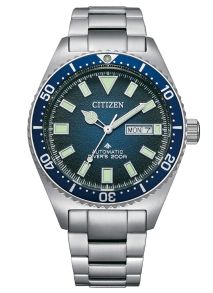 Citizen Promaster automaatne sukeldumiskell sinise sihverplaadi ja terasrihmaga | NY0129-58L