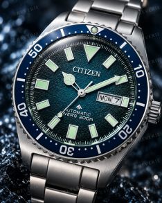 Citizen Promaster automaatne sukeldumiskell sinise sihverplaadi ja terasrihmaga | NY0129-58L